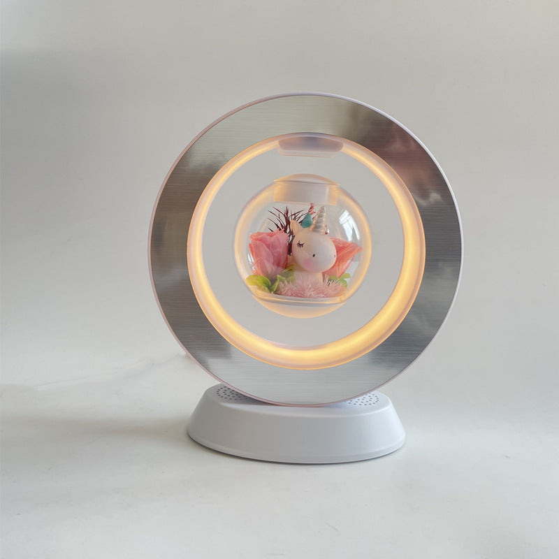 Lámpara LED de Noche con Corazón Flotante para el Día de San Valentín, Mesa, Levitación Magnética, Lámpara Creativa de Escritorio, Decoración del Hogar