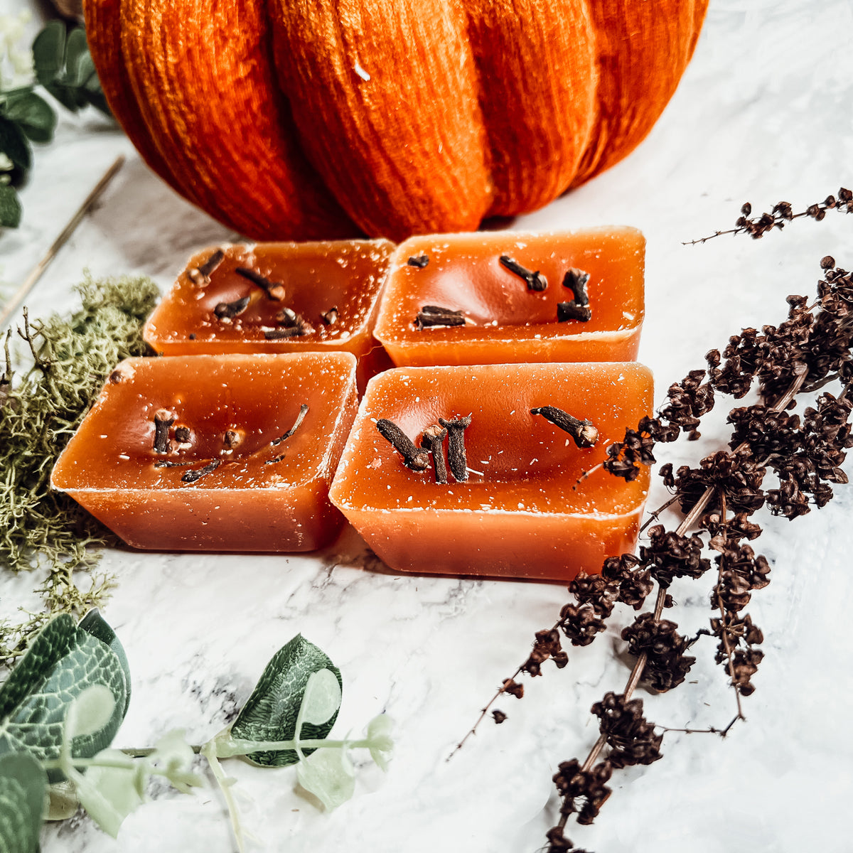 Fall Clove XL Natural Wax Melts 4 Cubes Spicy Cinnamon Clove Autumn Scent