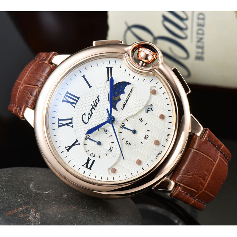 New Mens Business Watch With A Rubber Strap