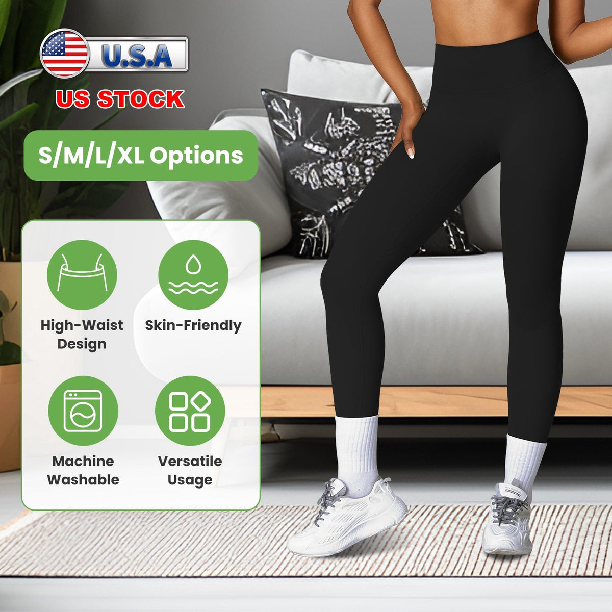 Leggings de talle alto para mujer con control de abdomen