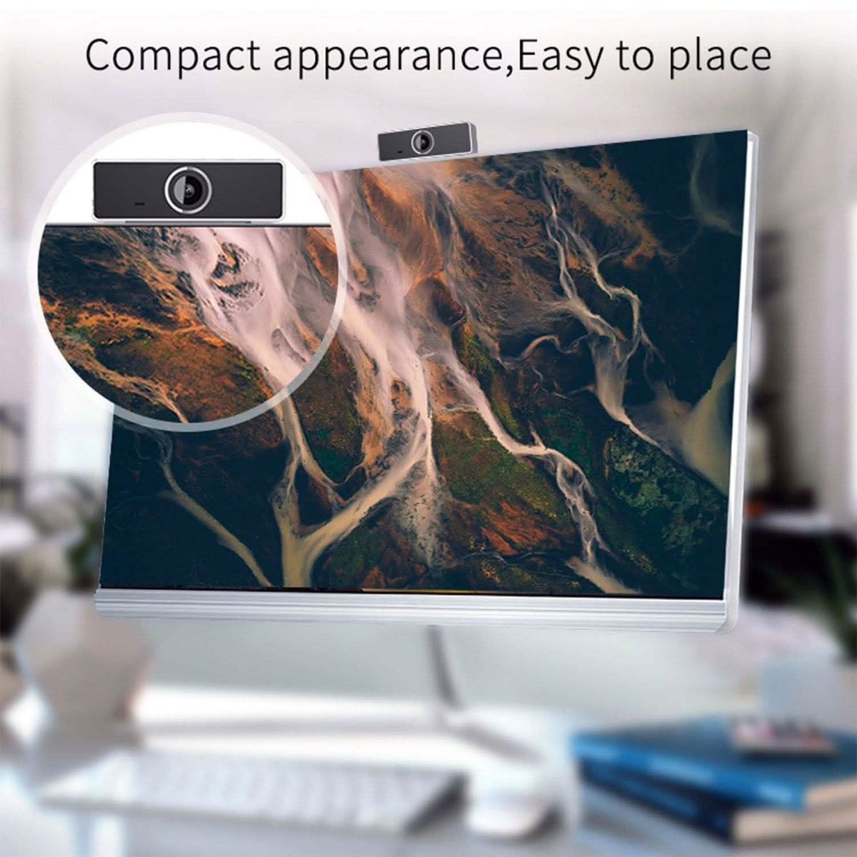 Cámara web FHD 1080P USB con enfoque automático y micrófono