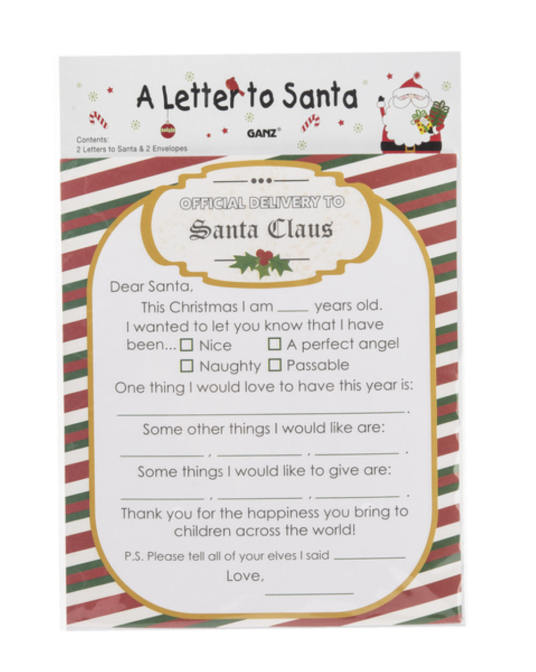 Papelería para cartas a Santa