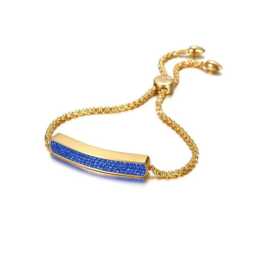 Friendship Bar Bracelet Gold Plated Adjustable Emerald