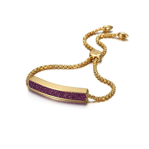 Friendship Bar Bracelet Gold Plated Adjustable Emerald