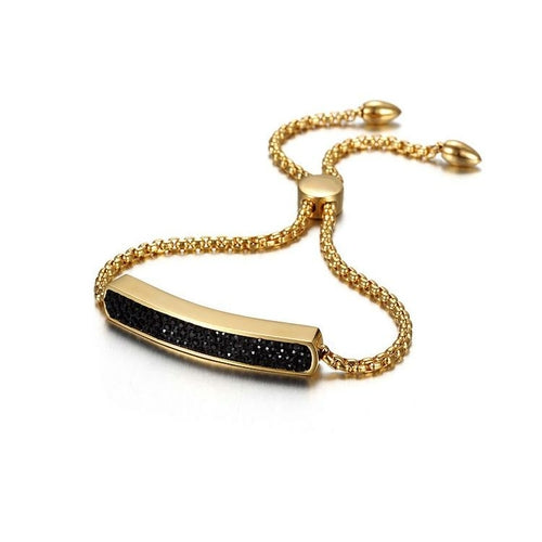 Friendship Bar Bracelet Gold Plated Adjustable Emerald