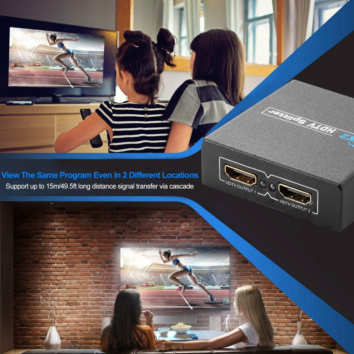 Full HD1080P HDTV Splitter Amplifier