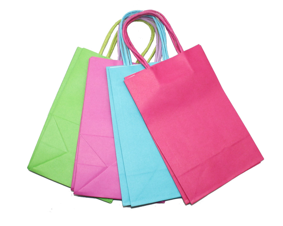 Junior Cub Pastel Kraft Gift Bag Set of 8