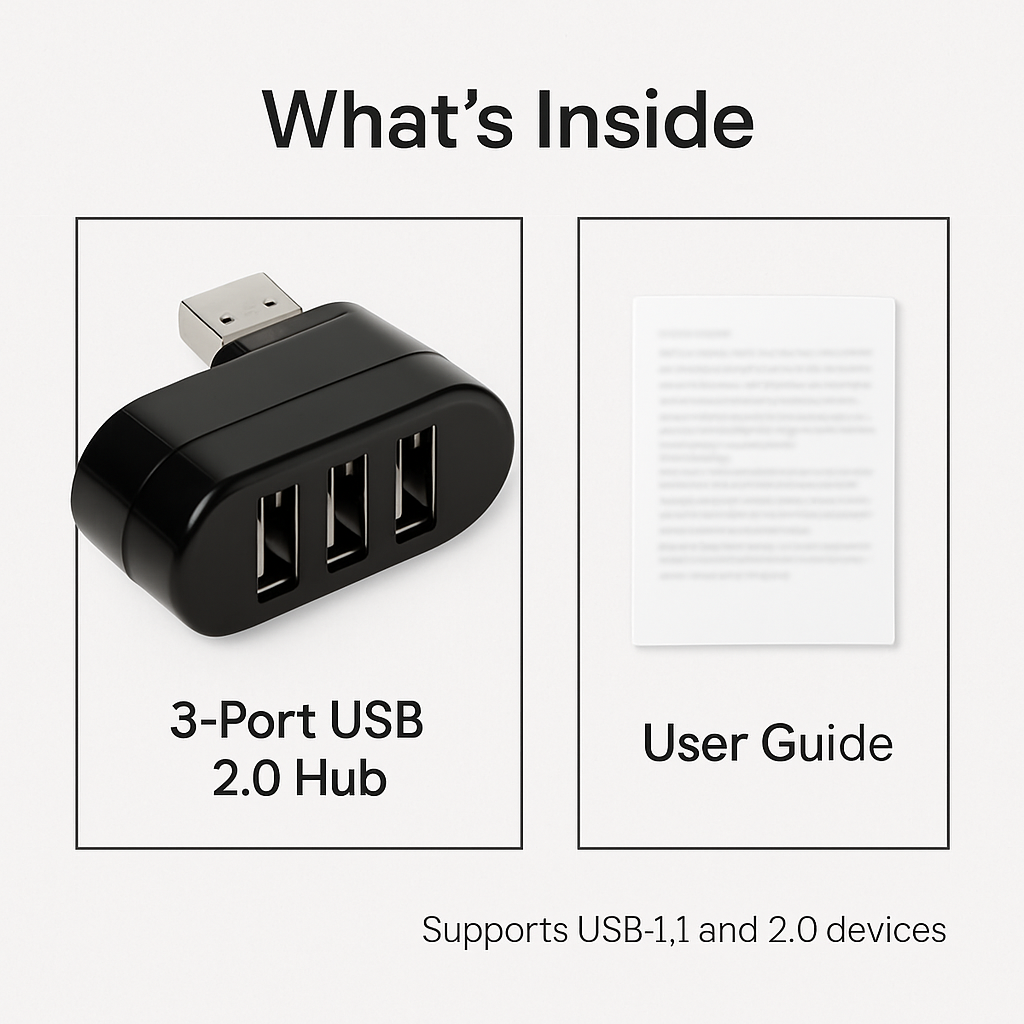 3 Port USB Hub for Easy, Flexible Desktop Expansion