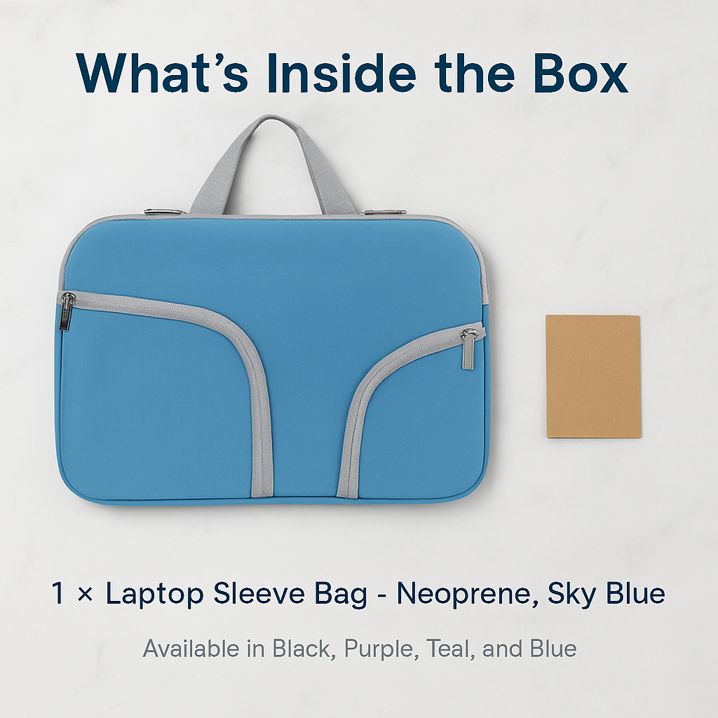 Laptop Sleeve Bag: Slim, Durable Neoprene with Pockets