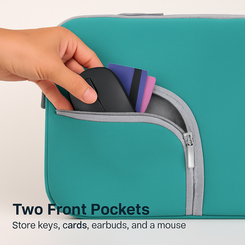 Laptop Sleeve Bag: Slim, Durable Neoprene with Pockets
