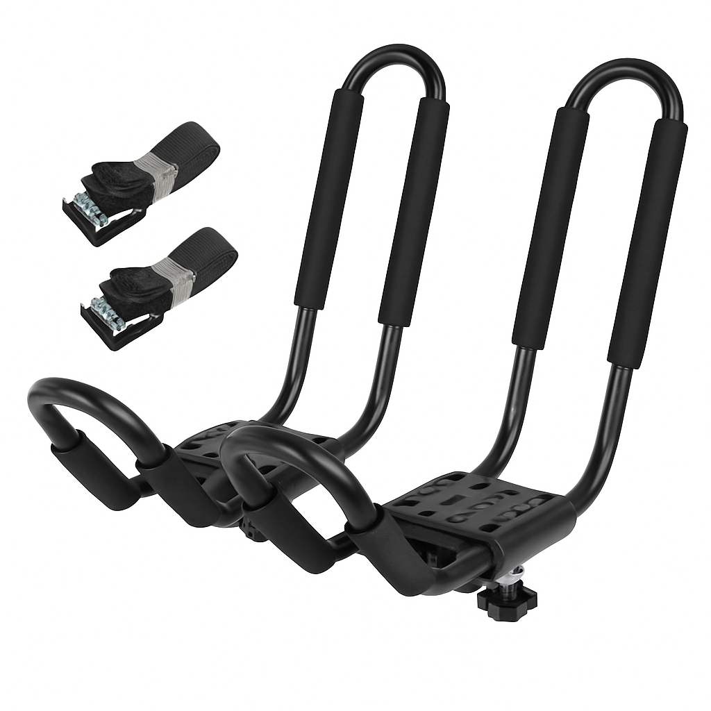 Soporte tipo J para kayak para portaequipajes de techo - Ajuste universal