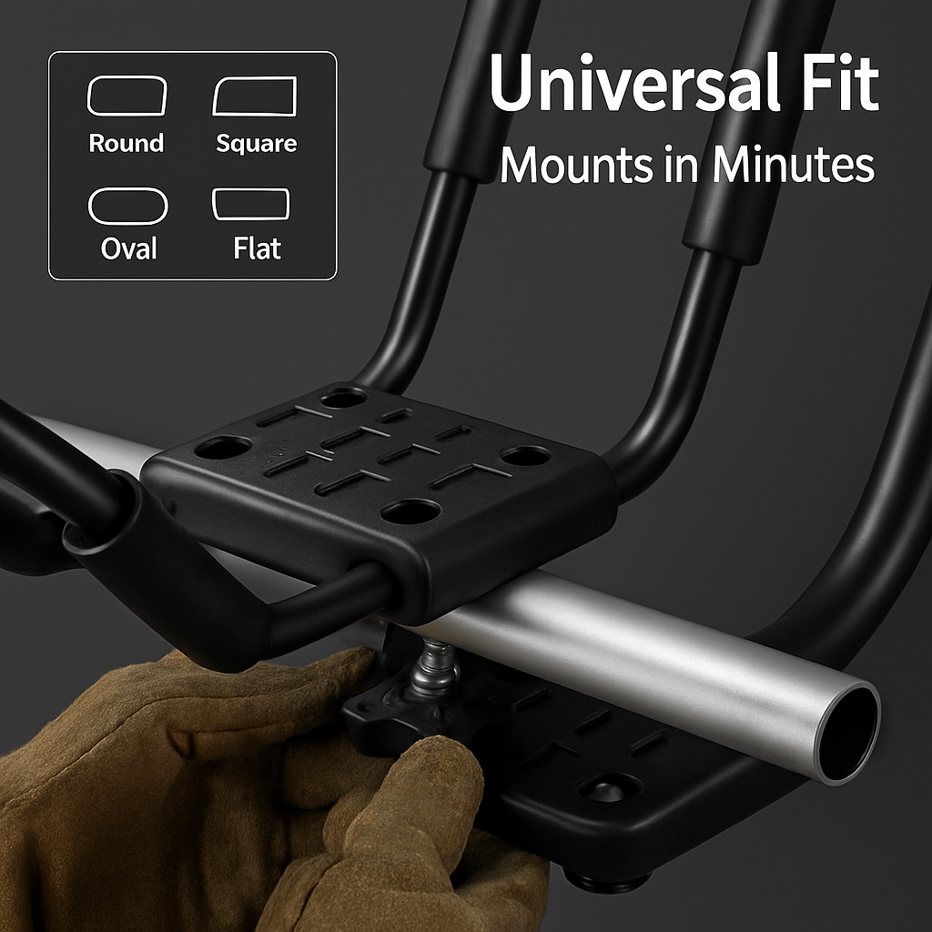 Soporte tipo J para kayak para portaequipajes de techo - Ajuste universal