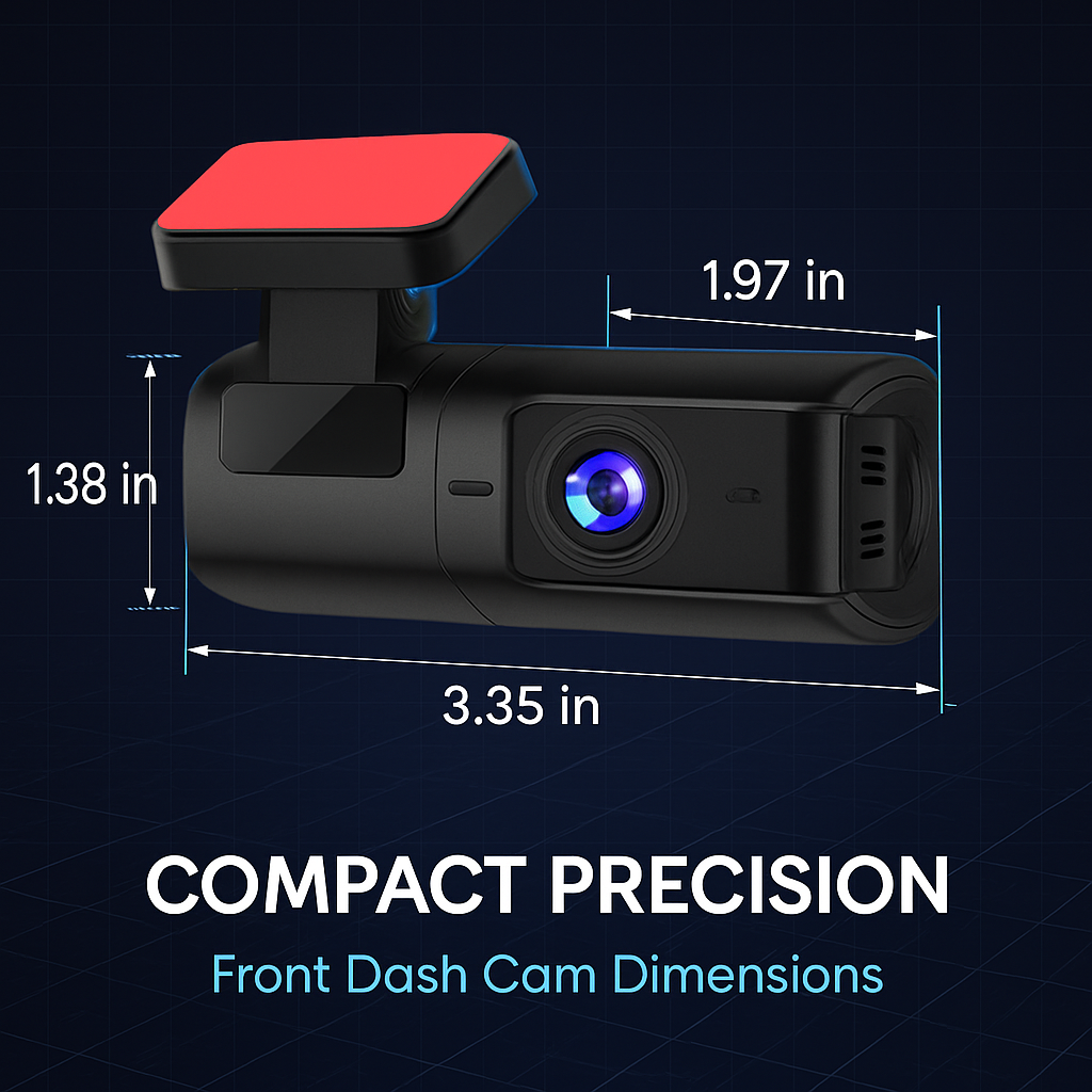 Cámara frontal para coche con control por aplicación y visión amplia