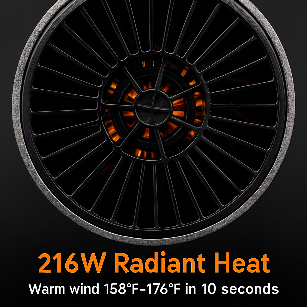 Portable Car Heater with 2-in-1 Heating and Cooling