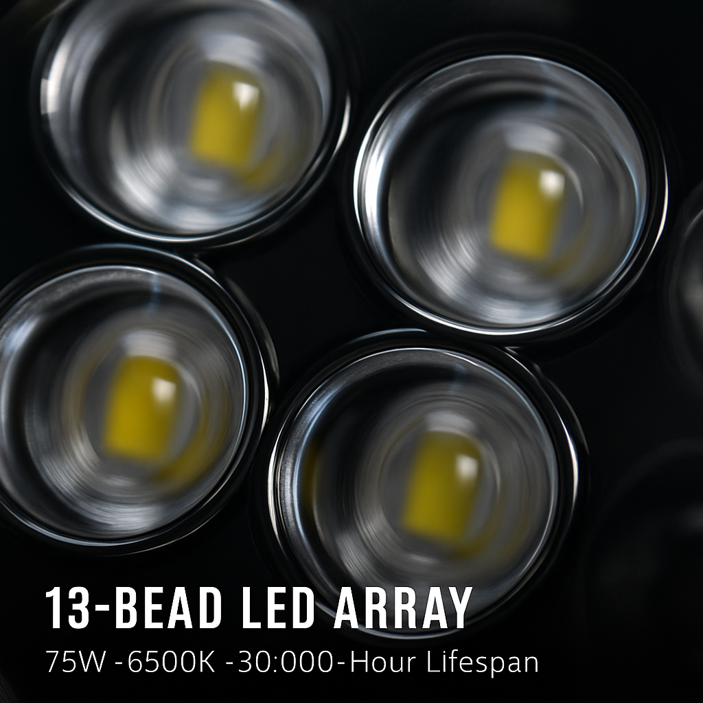 7In Round LED Headlight for Jeep Wrangler TJ JK CJ Plug-Play