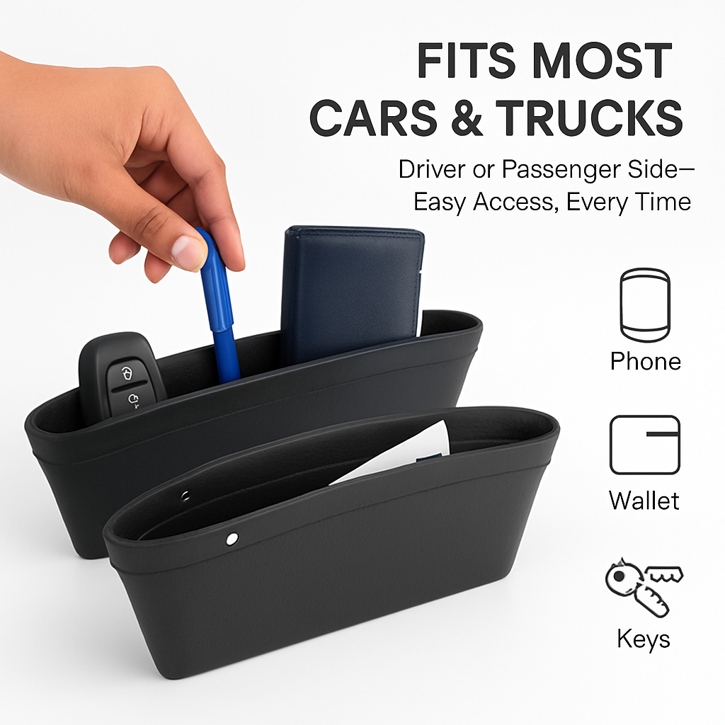 2-Pack Deluxe Seat-Wedge Organizer