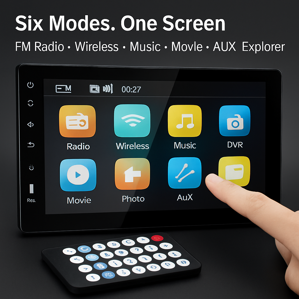 Car MP5 Player with Touch Screen and Backup Camera