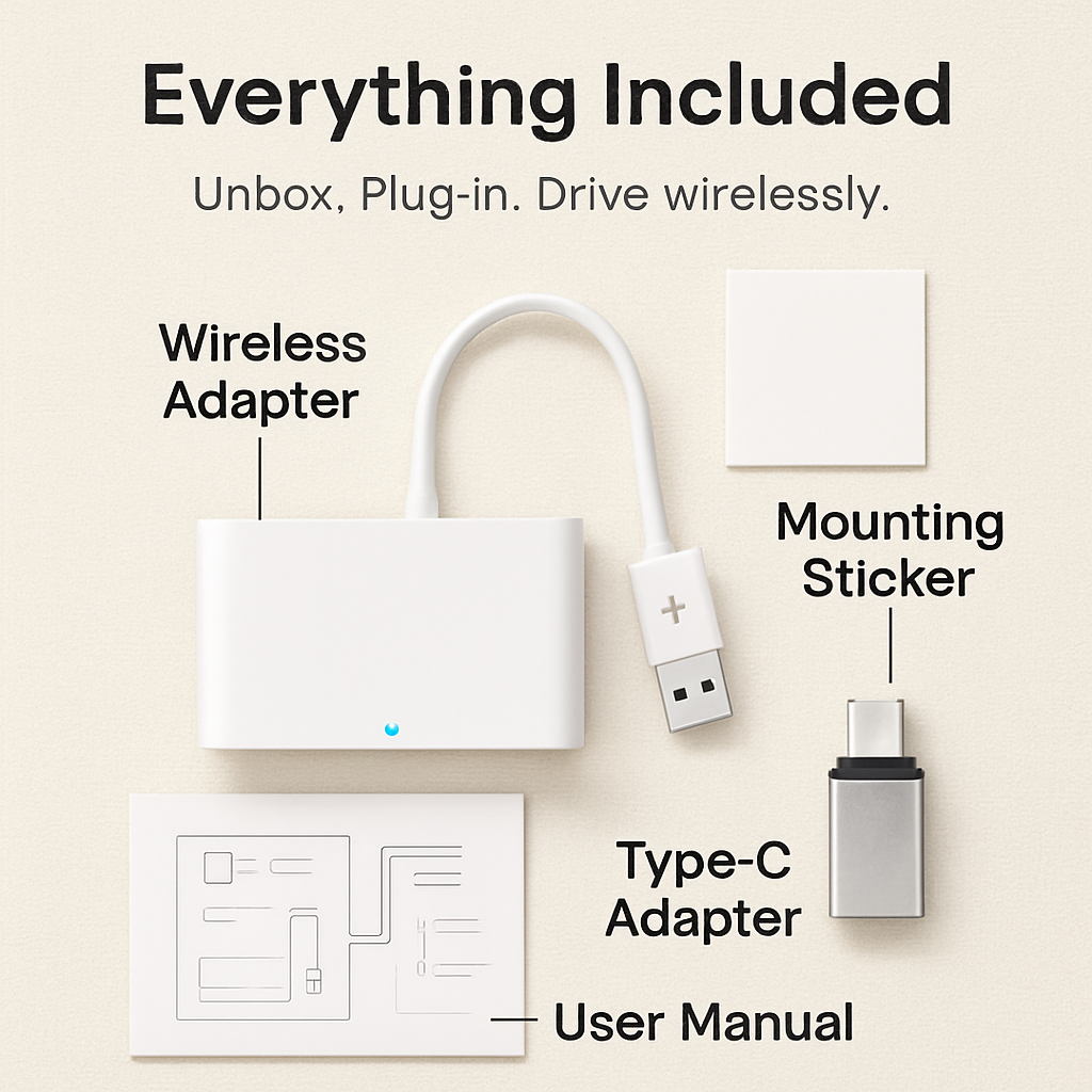 Wireless Car Adapter for In-car Infotainment System