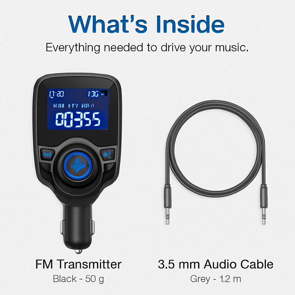 iMounTek Car Wireless FM Transmitter MP3 Player Hand-Free Call USB Charger AUX Input TF Card USB Flash Drive