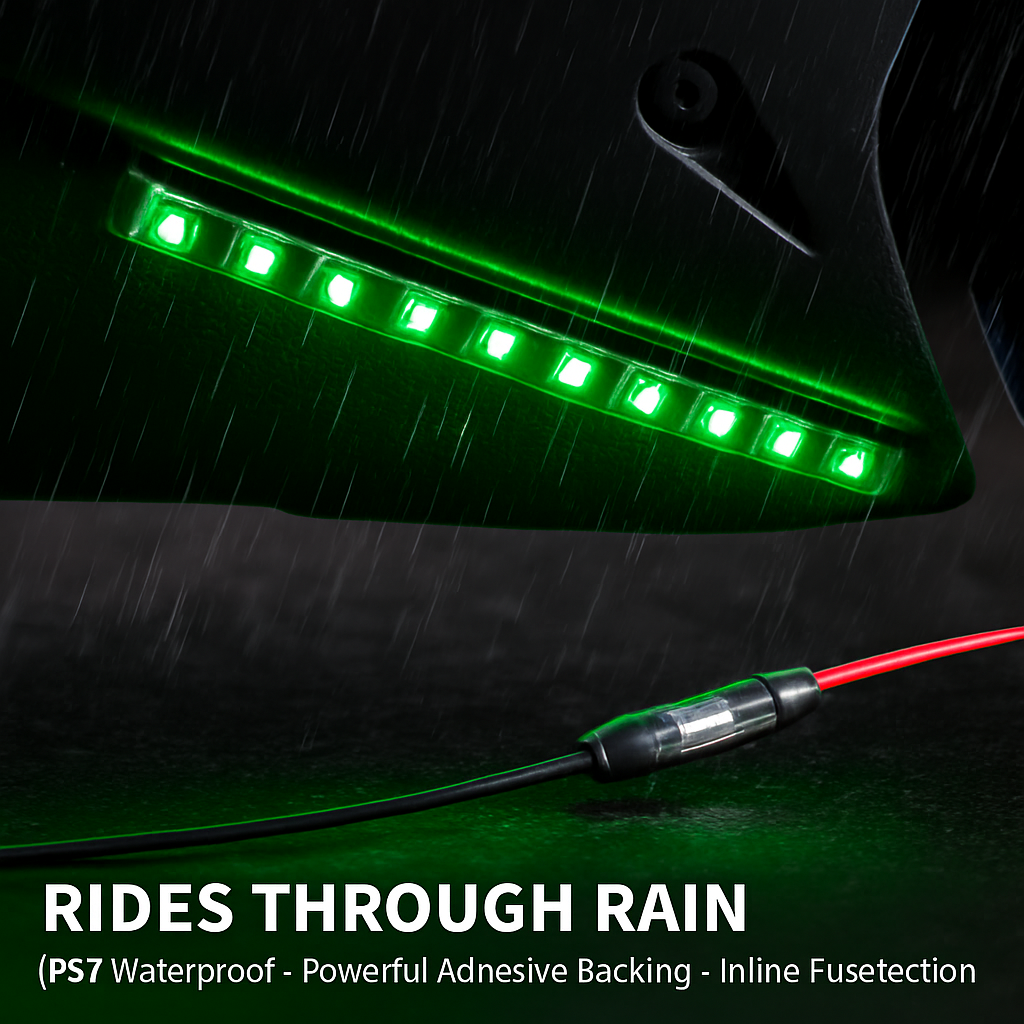 Motorcycle LED Light Strips—Multi-Color RGB Neon Kit