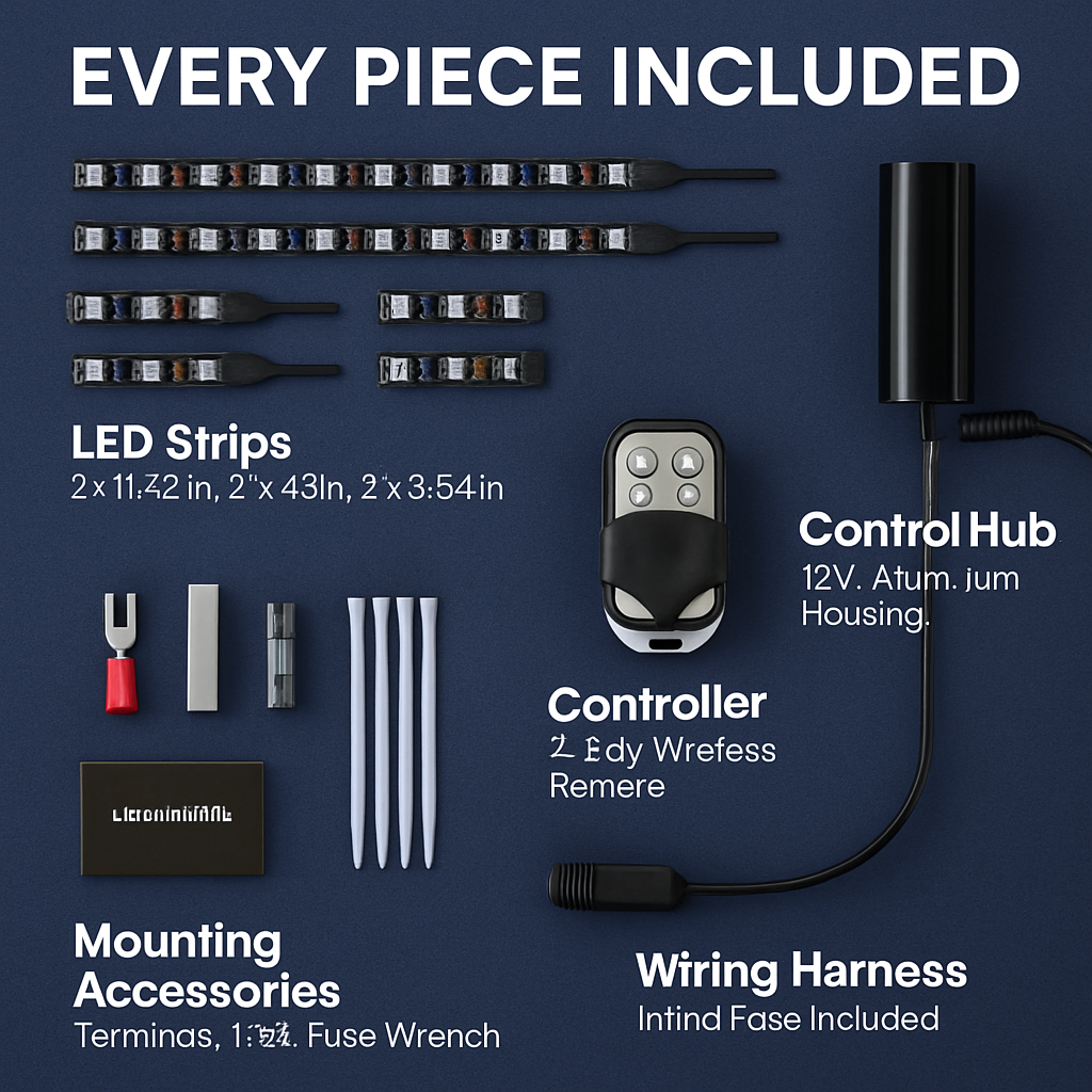 Motorcycle LED Light Strips—Multi-Color RGB Neon Kit