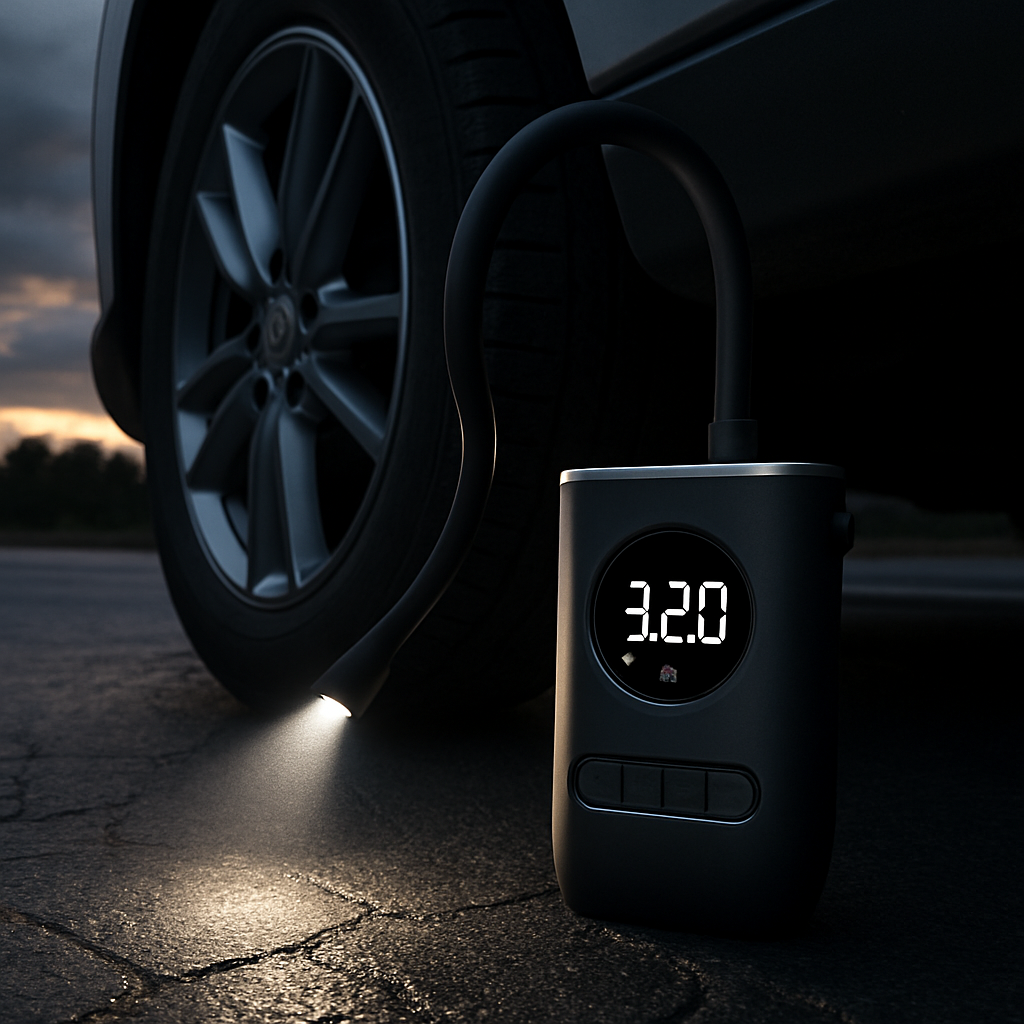 Car Tire Inflator Pump - Portable Wireless Air Compressor