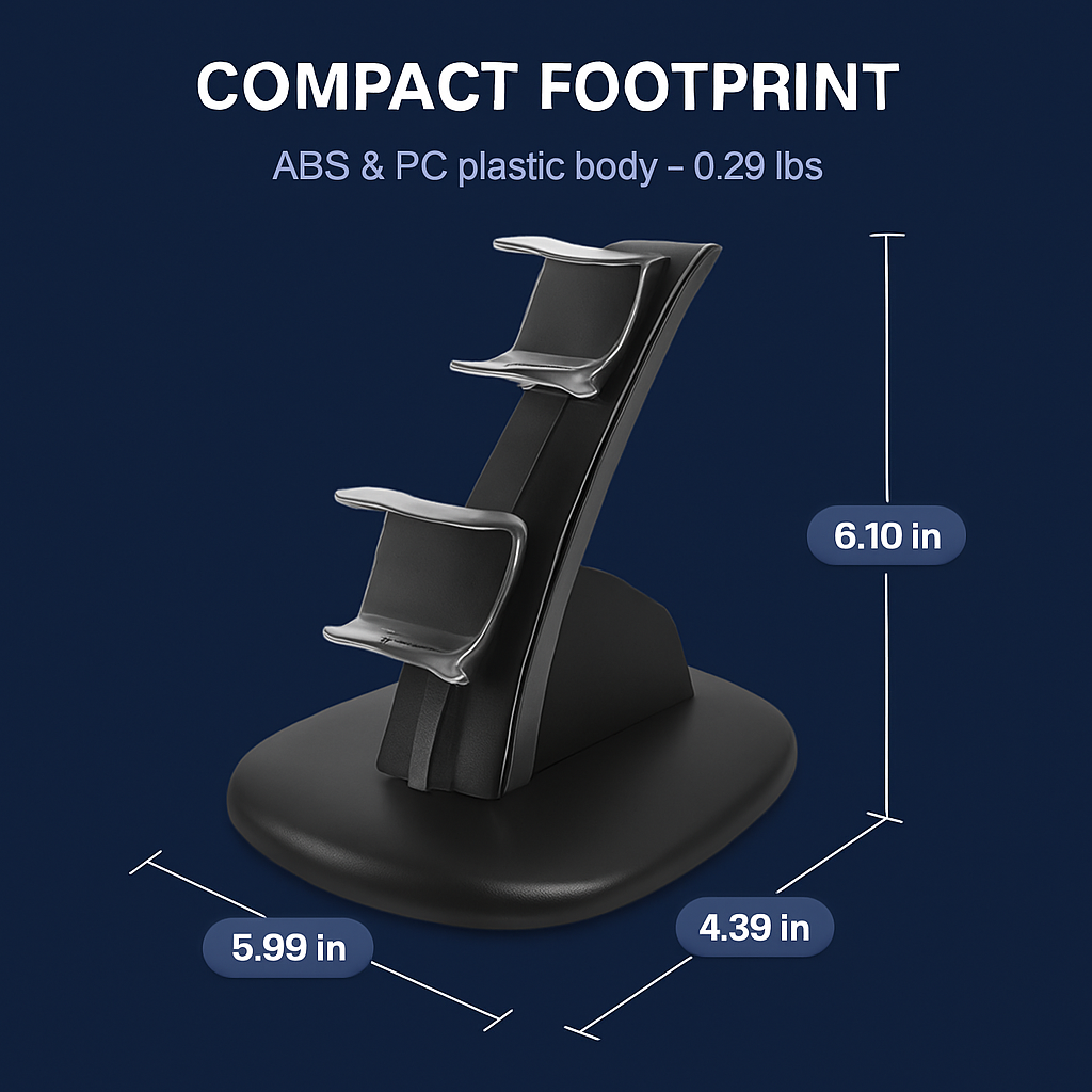 Estación de carga doble con puerto micro USB para mando de PS4 Pro/PS4 Slim, soporte con indicador azul para amantes de los videojuegos