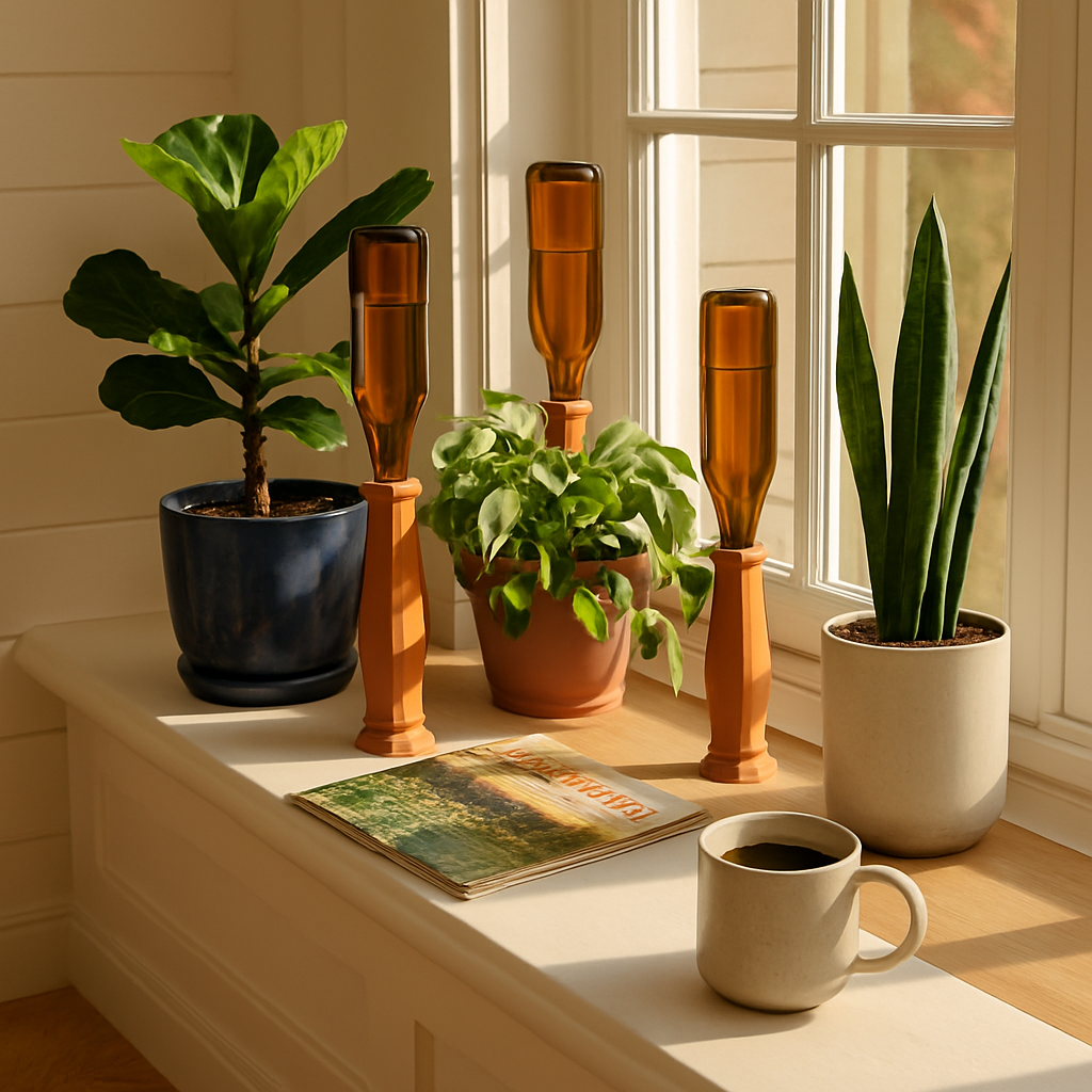 Terracotta Plant Watering Spikes - Automatic Self-Watering Stakes