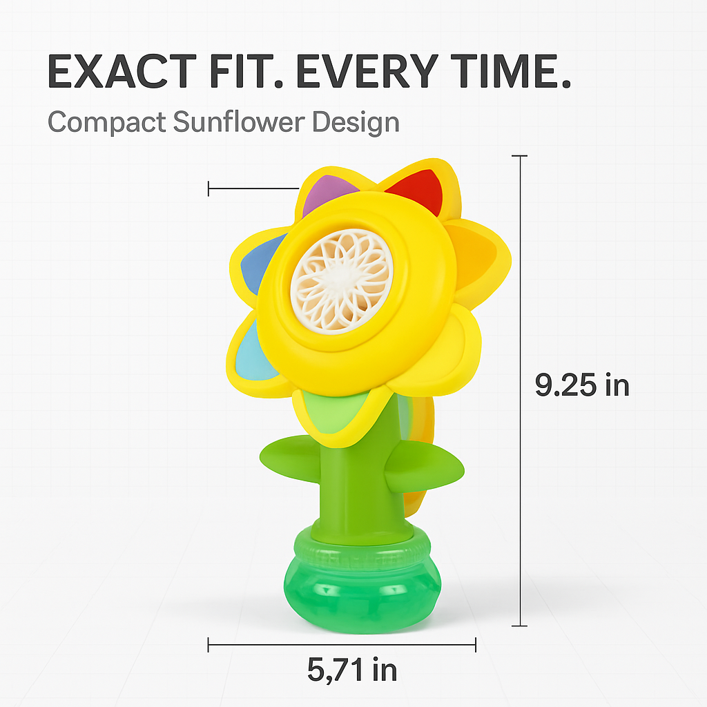 Bubble Machine with Lights for Kids - Dancing Sunflower