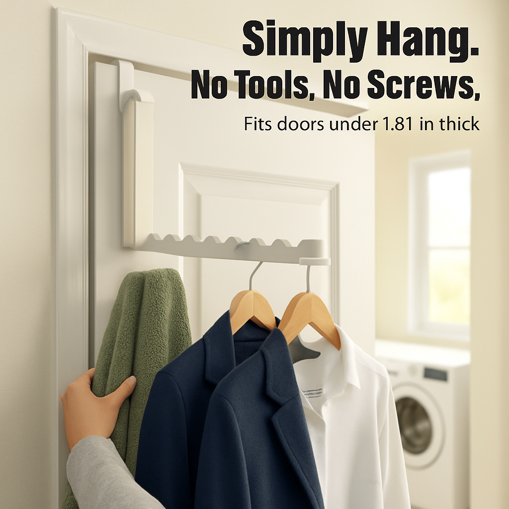 Over The Door Hanger Hooks for Clothes, Foldable