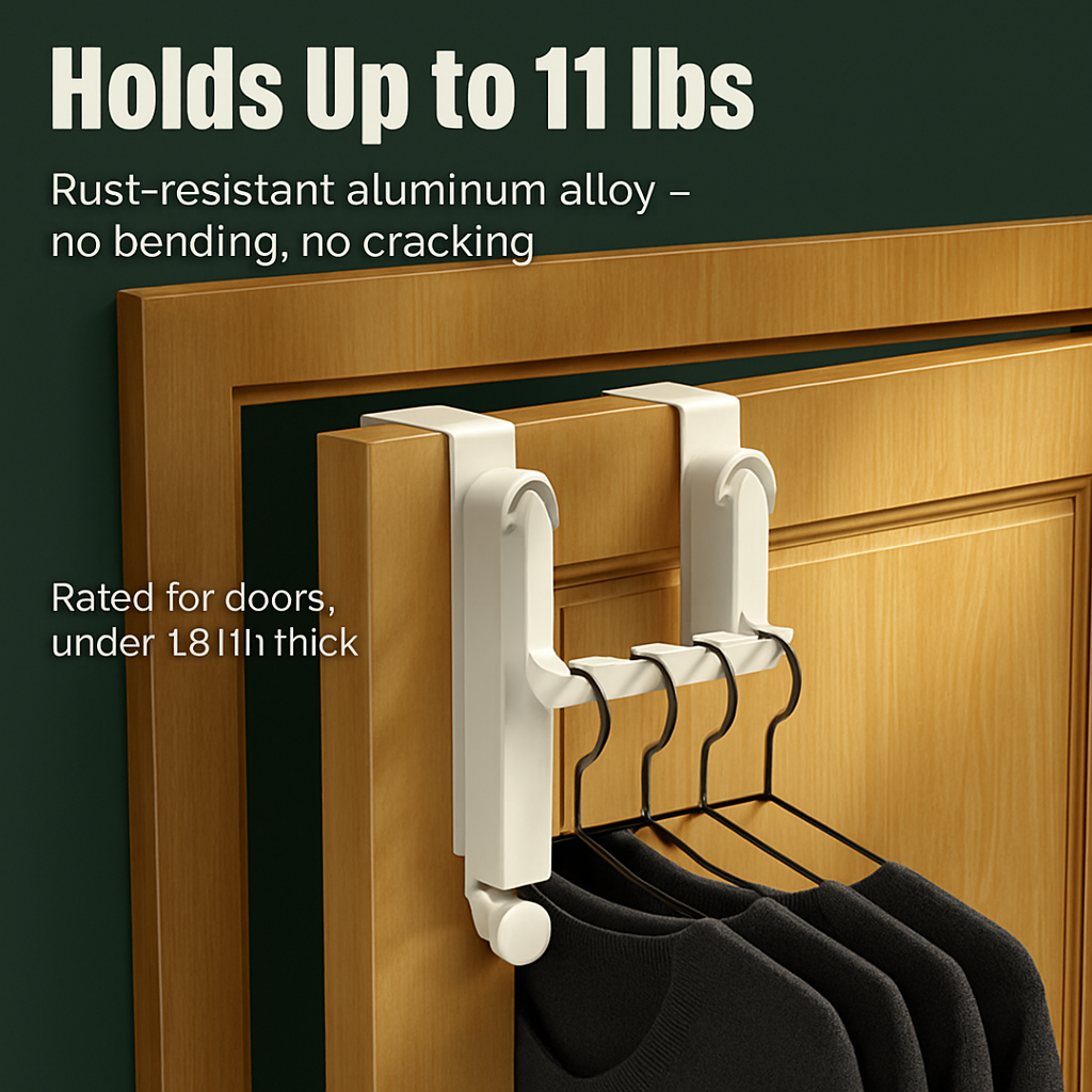 Over The Door Hanger Hooks for Clothes, Foldable