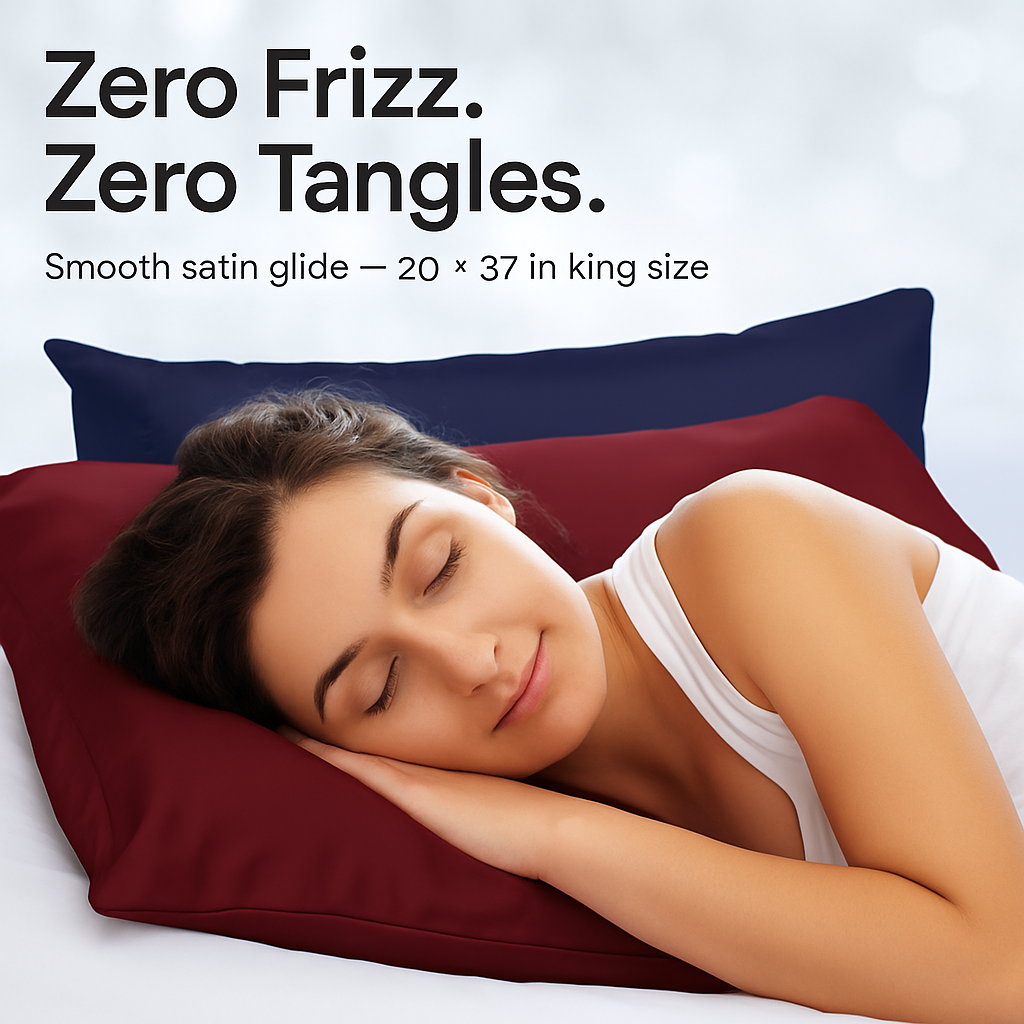 Silky Satin King Pillowcase Set for Luxurious Sleep