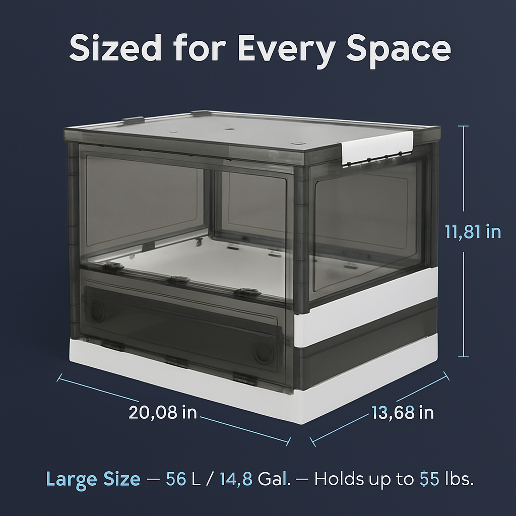 Foldable Storage Bins for Clothes, Toys and Books
