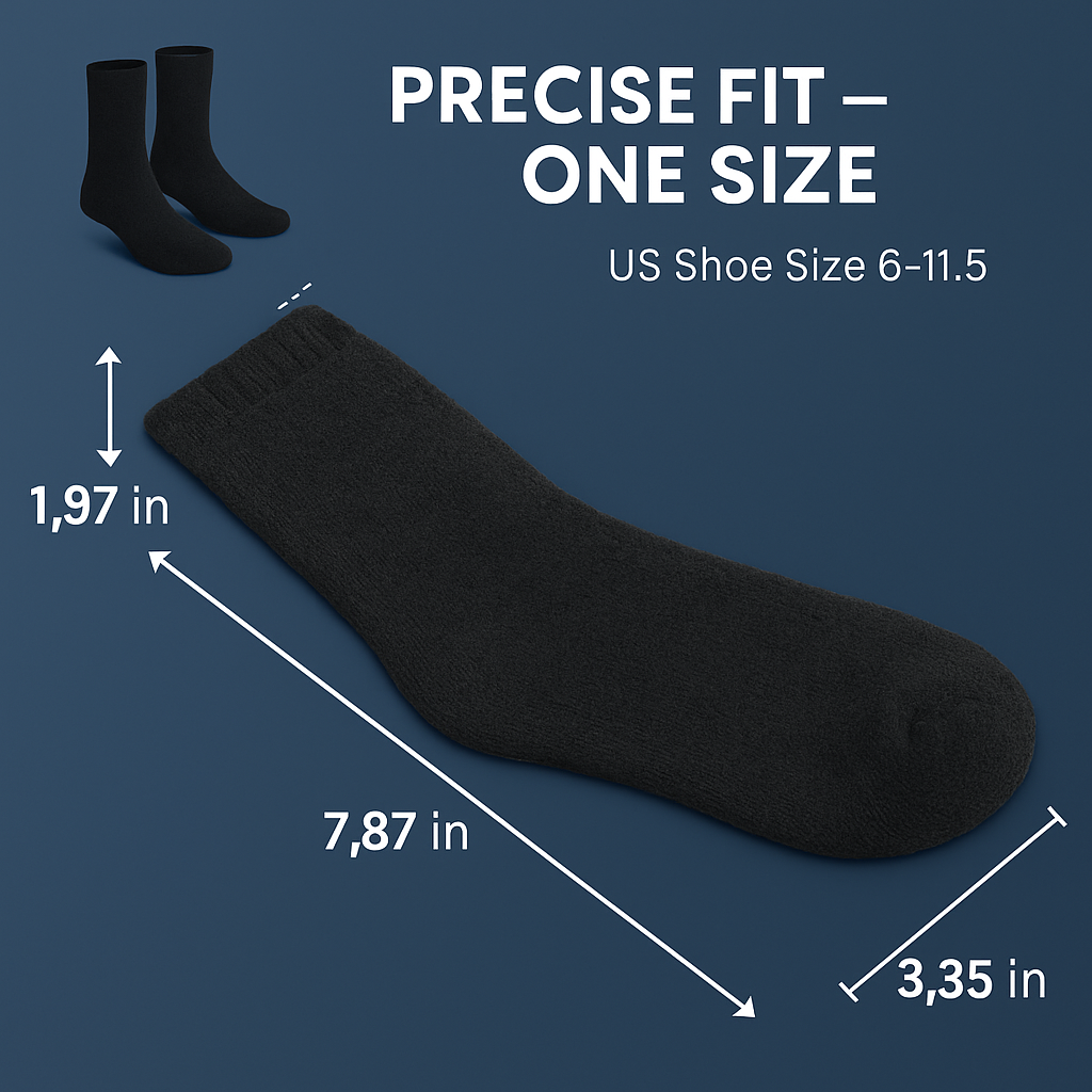 Calcetines de lana cálidos para hombre – Suaves, comodidad térmica (3 pares)
