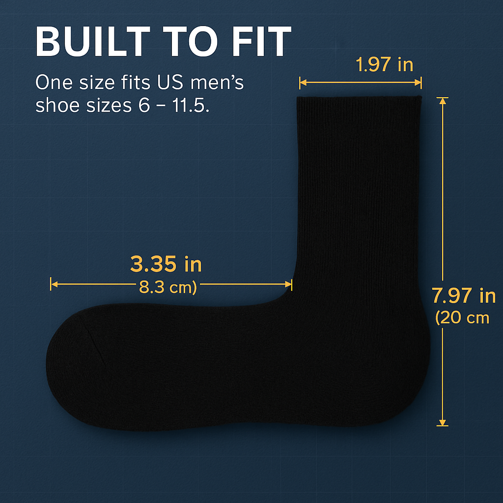 Calcetines de lana cálidos para hombre – Suaves, comodidad térmica (3 pares)