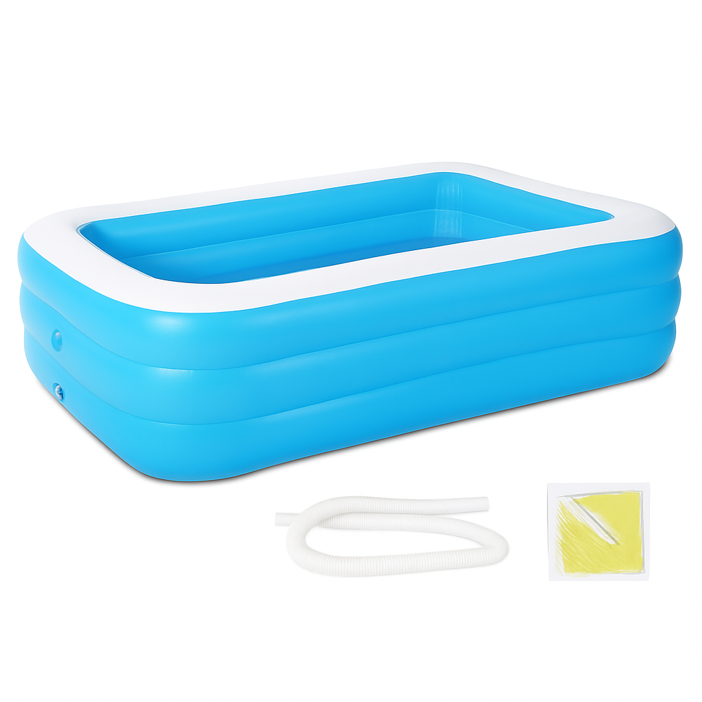Piscina inflable familiar: grande para niños y adultos