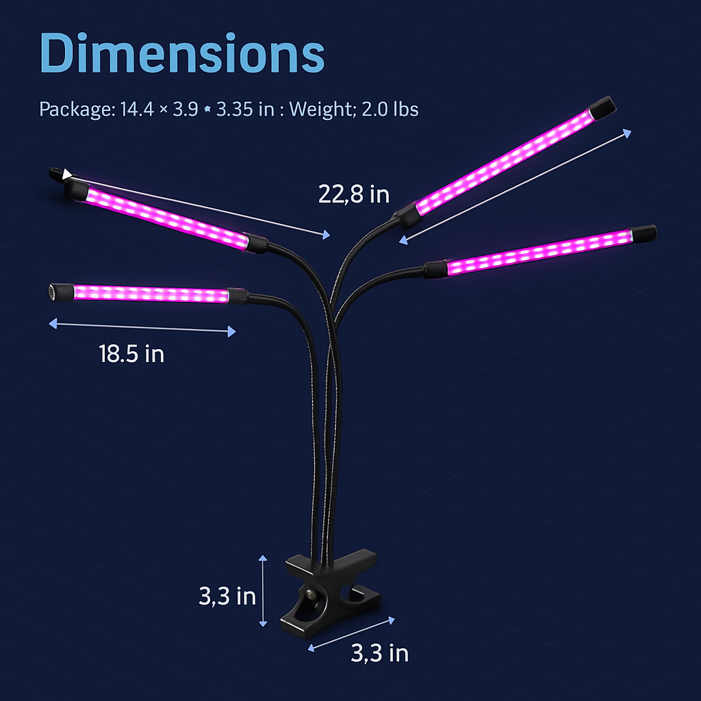 Luz de cultivo para plantas de interior saludables