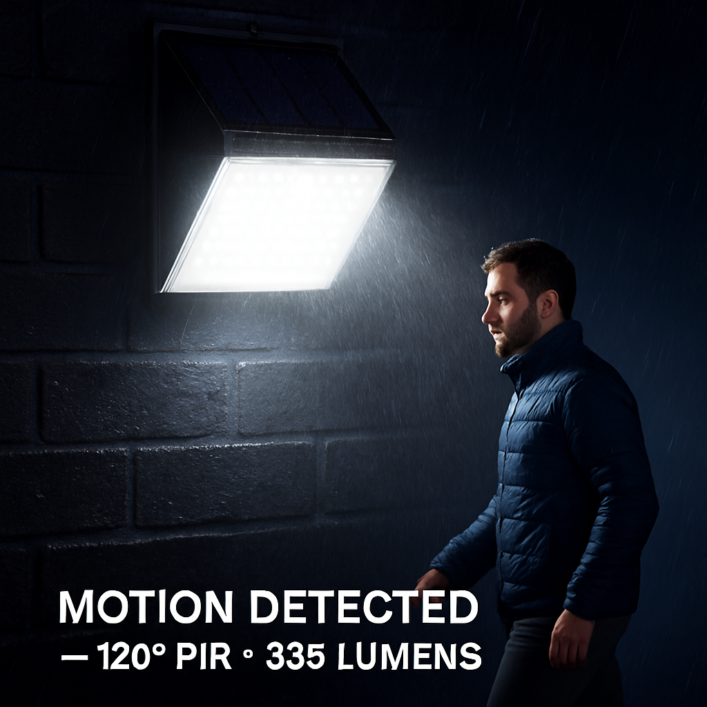 Lámparas de pared solares con sensor de movimiento