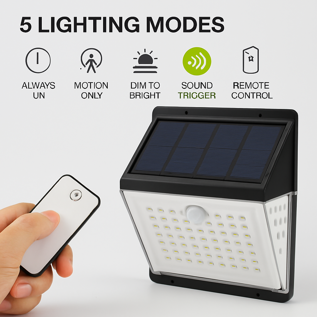 Lámparas de pared solares con sensor de movimiento