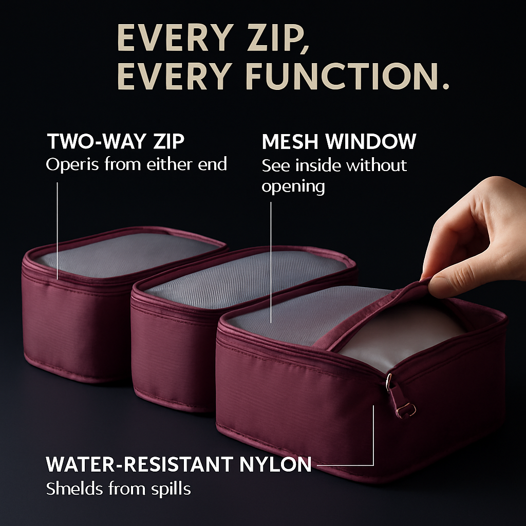 Storage Bags with Packing Cubes for Travel