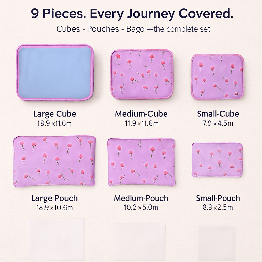 Storage Bags with Packing Cubes for Travel