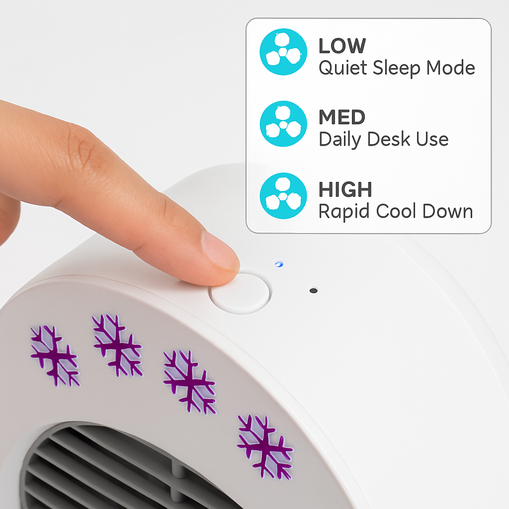 4-in-1 Portable Mini Desktop Air Conditioner Fan