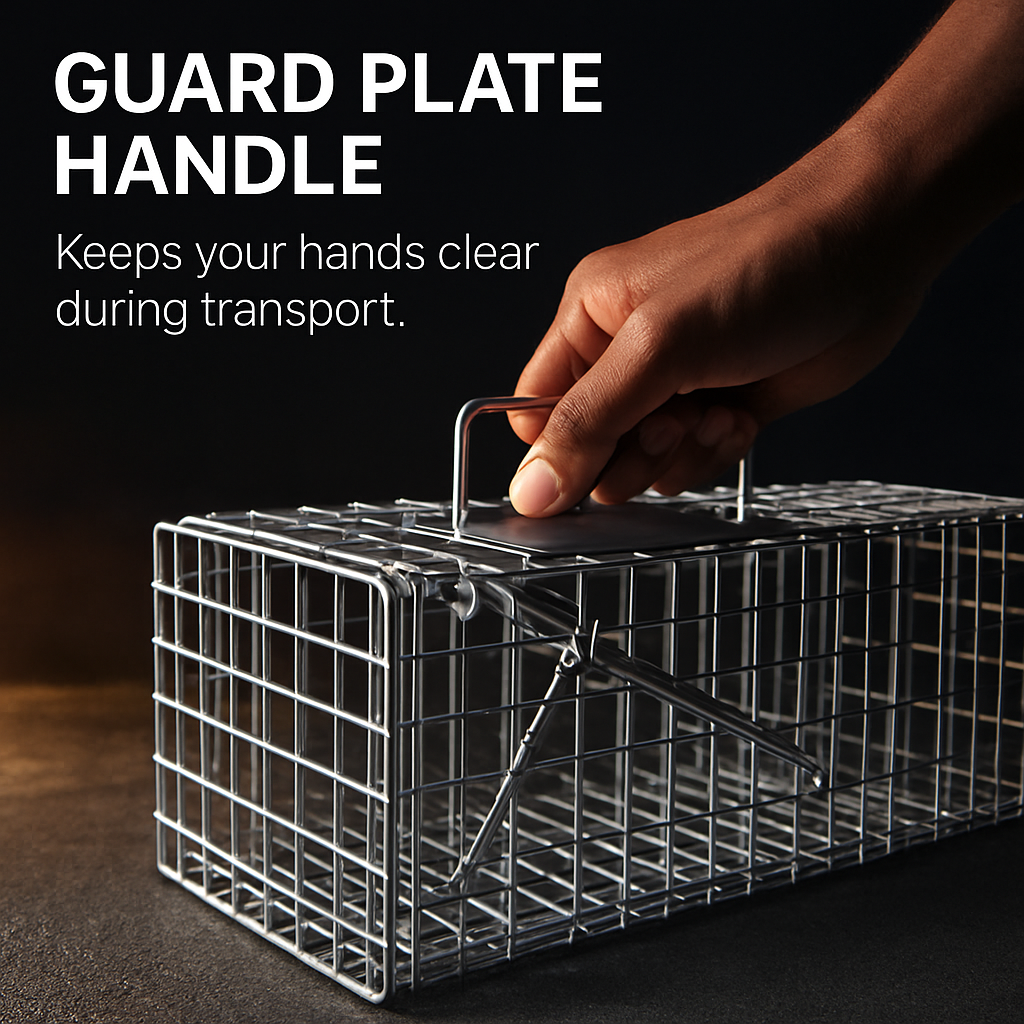 Humane Live Animal Trap Cage - Foldable, Heavy Duty