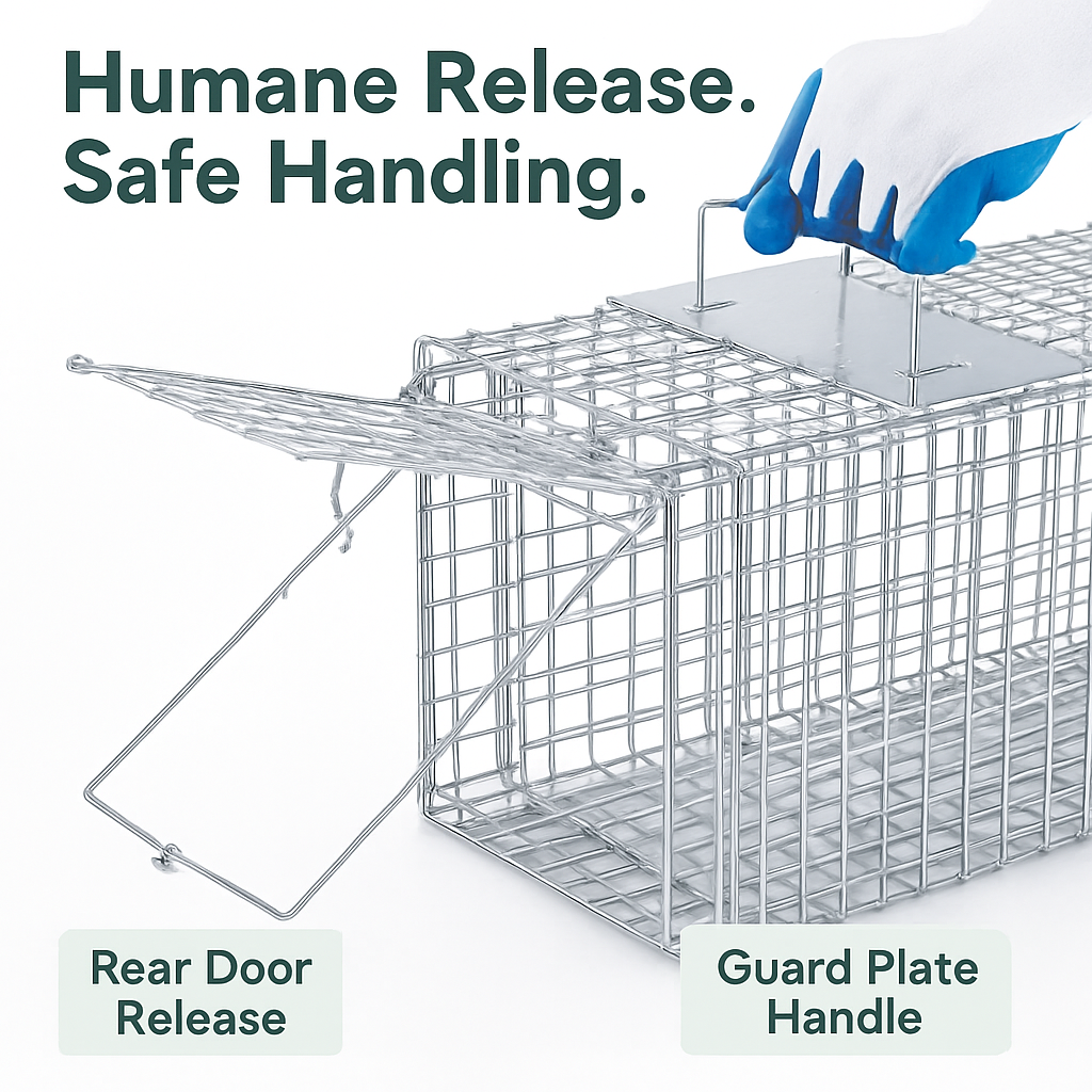 Live Animal Trap Cage, Folding Catch & Release
