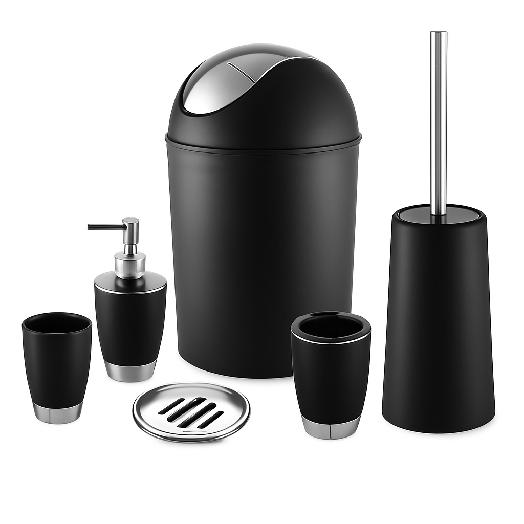 Set de accesorios de baño para la organización del hogar moderno