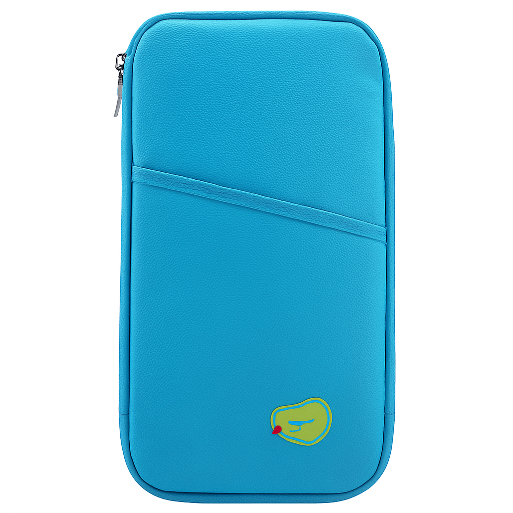 Cartera de viaje para pasaporte con 12 compartimentos, organizador de documentos, tarjetas de crédito, identificación y teléfono, estuche resistente al agua con cremallera para viajes de negocios y uso diario