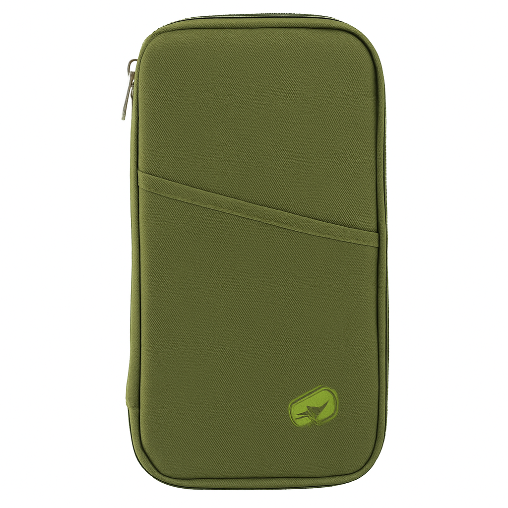 Cartera de viaje para pasaporte con 12 compartimentos, organizador de documentos, tarjetas de crédito, identificación y teléfono, estuche resistente al agua con cremallera para viajes de negocios y uso diario