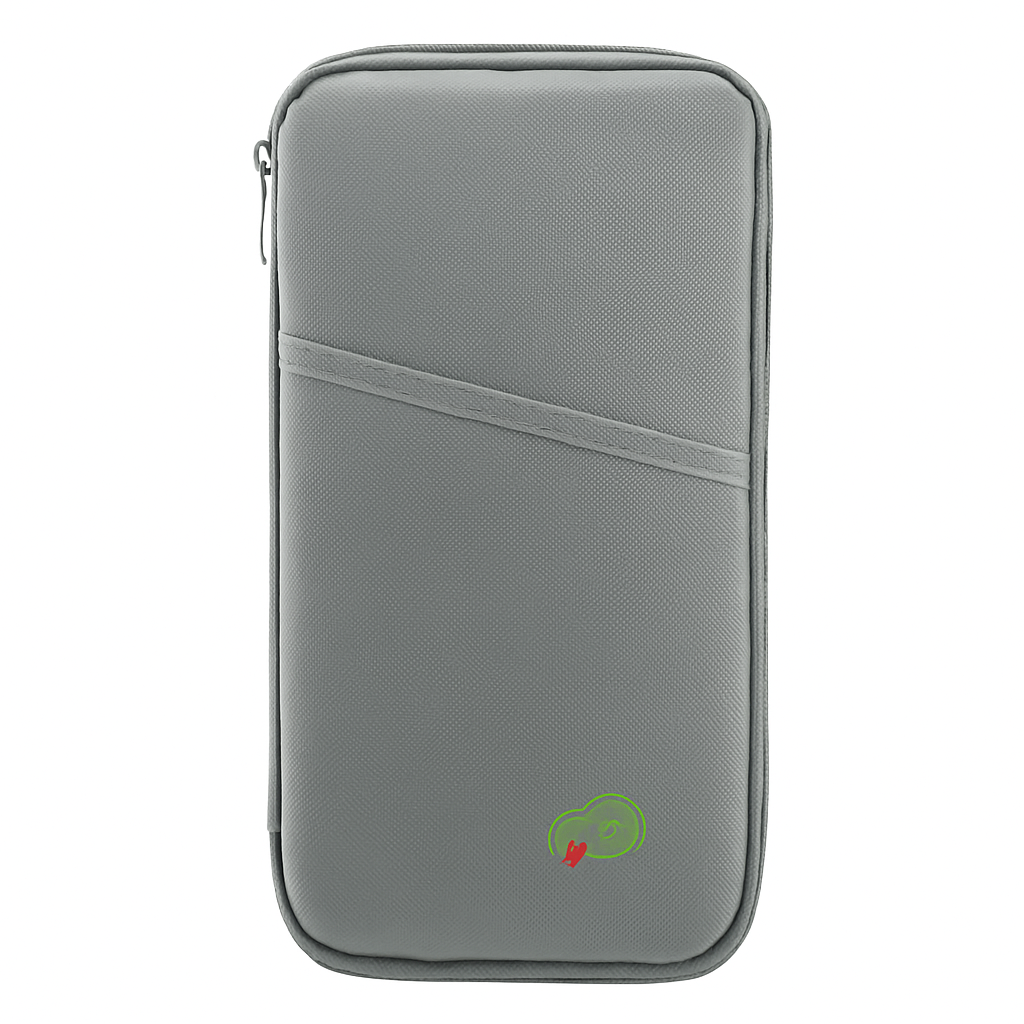 Cartera de viaje para pasaporte con 12 compartimentos, organizador de documentos, tarjetas de crédito, identificación y teléfono, estuche resistente al agua con cremallera para viajes de negocios y uso diario