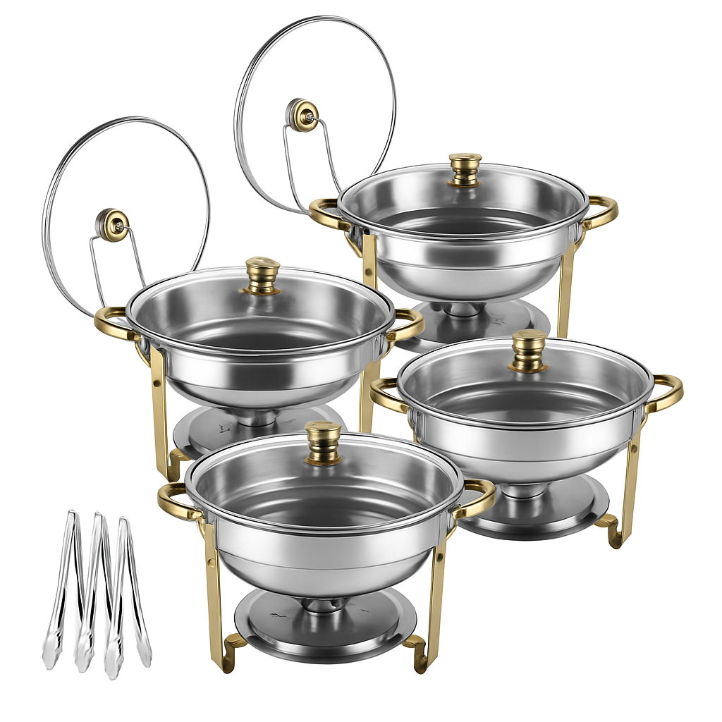 Chafing Dish Buffet Set - Round Stainless Steel