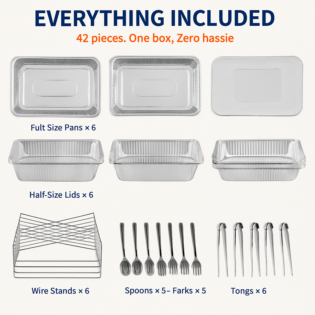 Disposable Chafing Dish Buffet Set for Parties and Catering